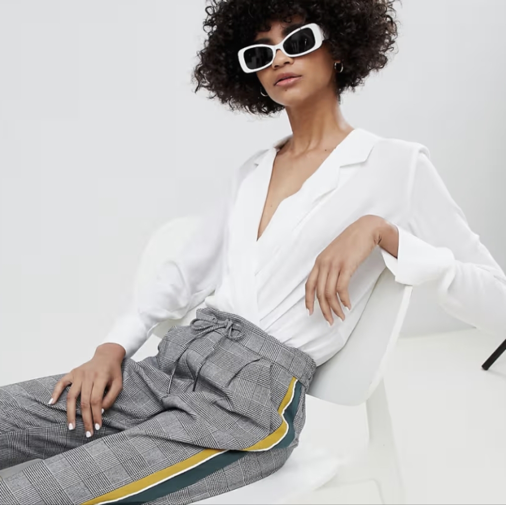 ASOS Vero Moda White Wrap Bodysuit